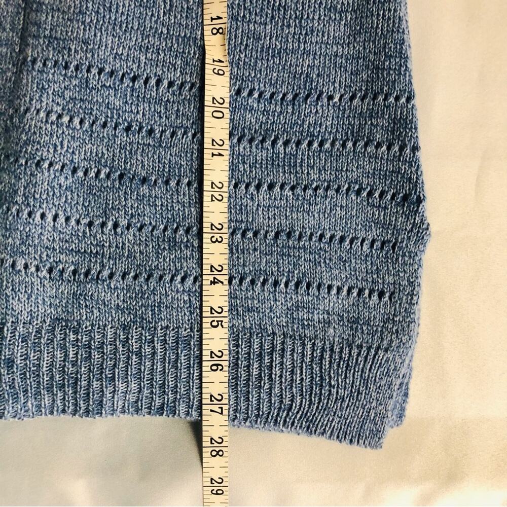 Karen Scott Blue Open Front Sweater Long Sleeve Comfortable Classic Fit - Picture 10 of 16